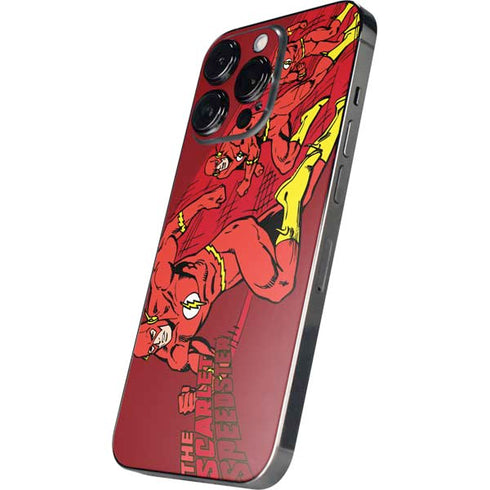 DC Comics The Flash Classic Art in Sequence Running pose iPhone 16 Pro Skin